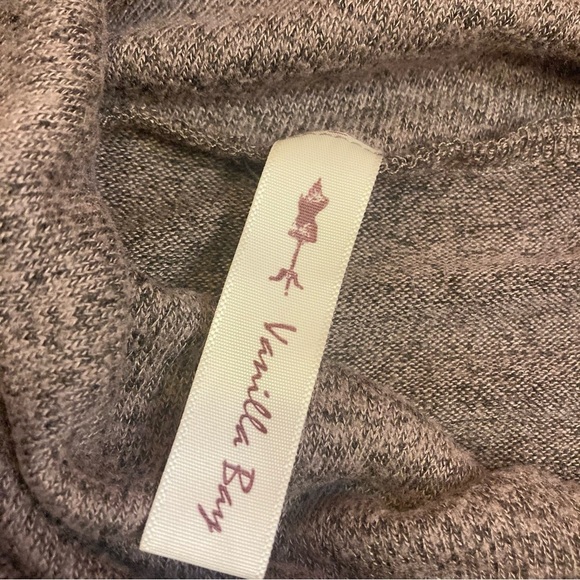 Ladies Vanilla Bay Brown Marbled Cowl Neck Shirt - Picture 4 of 5